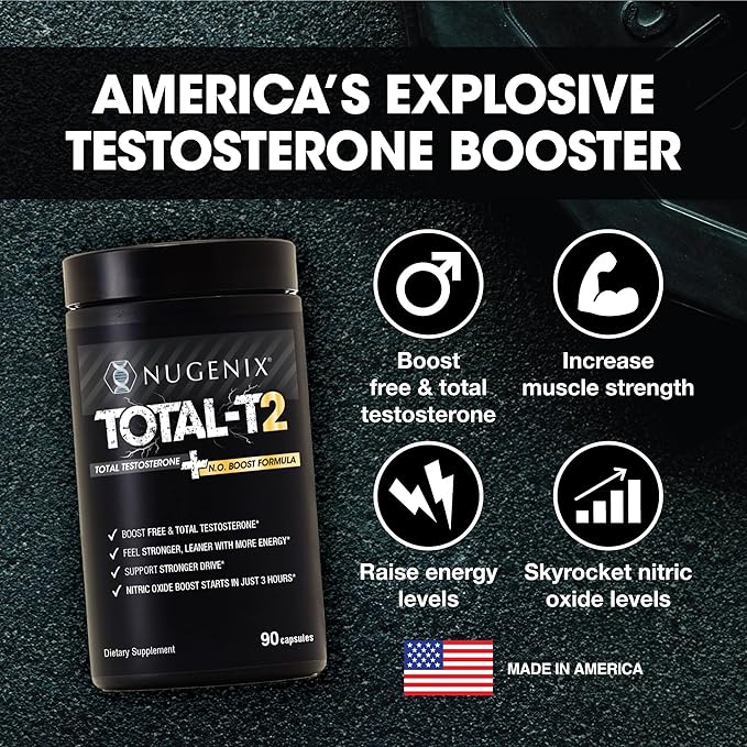 Nugenix Total-T2 - Testosterone Booster and Nitric Oxide Booster for Men