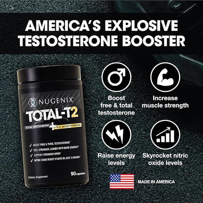 Nugenix Total-T2 - Testosterone Booster and Nitric Oxide Booster for Men